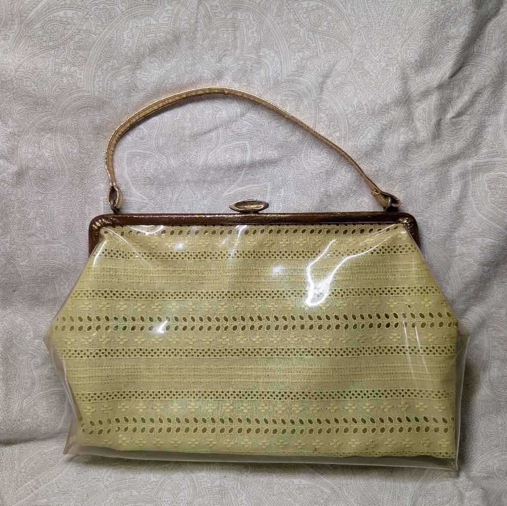 Vintage Plastic And Lace Purse